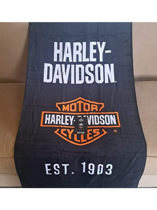 Harley Other - Trademark Logo Harley Davidson Beach Bath Pool Gift Towel Motorcycle Bike Biker